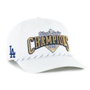 47 Hitch Los Angeles Dodgers 2024 World Series Champs Rope White Snapback Hat